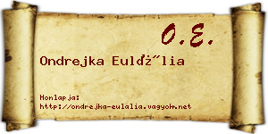Ondrejka Eulália névjegykártya